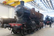 La locomotiva 740 244 nel Deposito Rotabili Storici di Pistoia