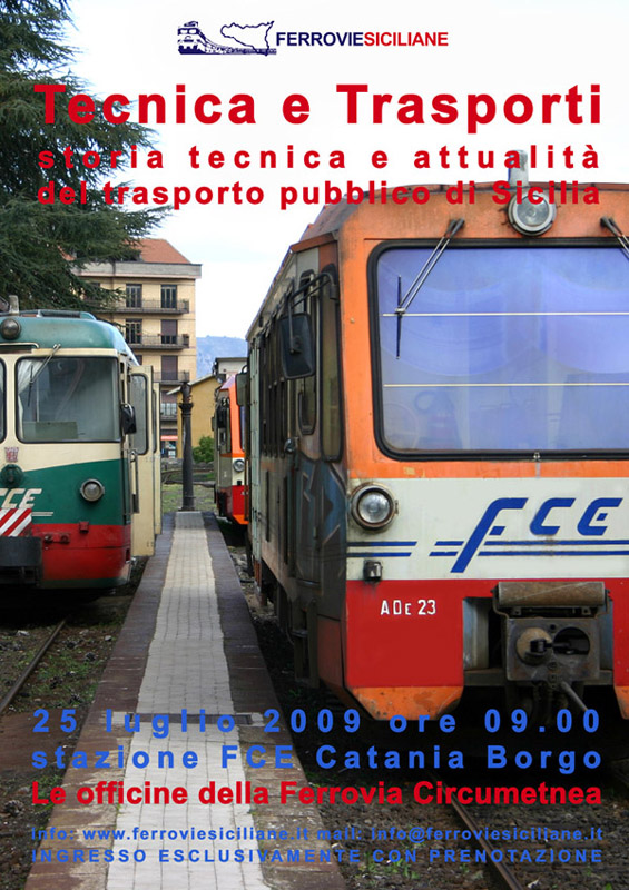 Ferrovie Siciliane alle officine della Ferrovia Circumetnea