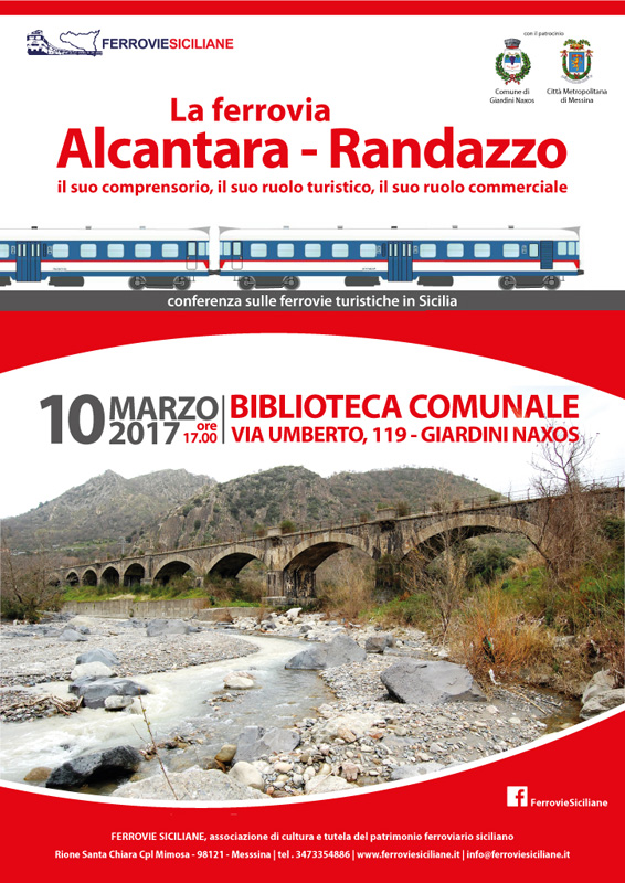 Ferrovie Turistiche, a Giardini Naxos una conferenza sulla linea Alcantara-Randazzo